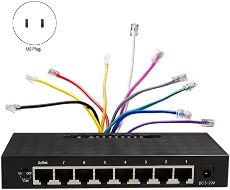 KTELI 8PORT Ethernet Smart Switcher Performance High Performance 1000Mbps מתג רשת RJ45 רכז