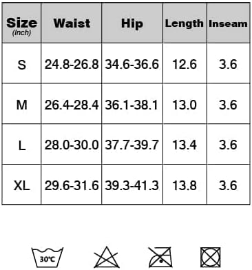 Yeoreo נשים מקצועיות אימון מכנסיים קצרים 3.6 מכנסיים קצרים מקצרים חלקים עם מותניים גבוהים קווי מתאר