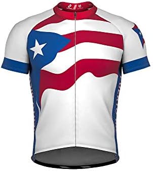 דגל Scudopro Puerto Rico דגל שרוול קצר רכיבה על אופניים לגברים