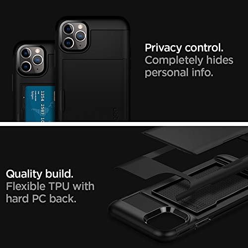 Spigen Slim Armor CS תואם למארז iPhone 11 Pro Max, חריצי כרטיסים עם 2 חלקים TPU טלפון נייד לאייפון 11 Pro Max