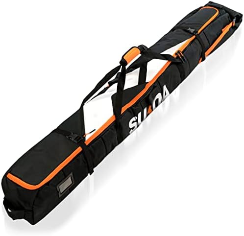 תיק סקי מרופד פרימיום לנסיעות אוויריות-תיקי נשיאה בודדים לסקי קרוס קאנטרי, ירידה, בגדי סקי, ציוד שלג, מוטות