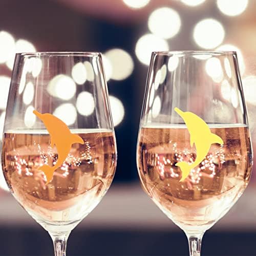 המוטון חתונת דקור 24 יחידות סיליקון יין זכוכית מדבקות יין קסמי לשתות כוס בקבוק תווית יין זכוכית קסמי תגים לשימוש