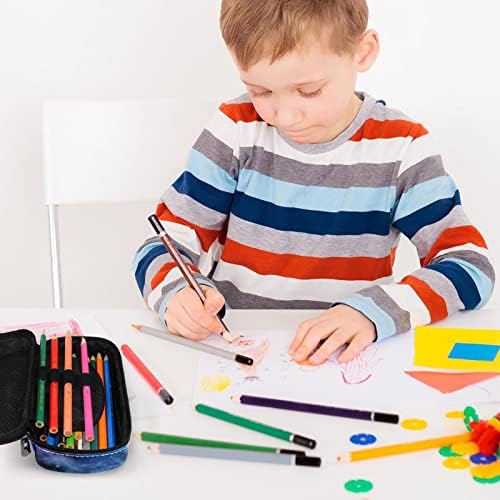 מארז עיפרון גרוטקר, כיס עפרון, מארז עט, כיס עט, כיס עיפרון קטן, דפוס גלקסי כוכב כוכב צבעוני