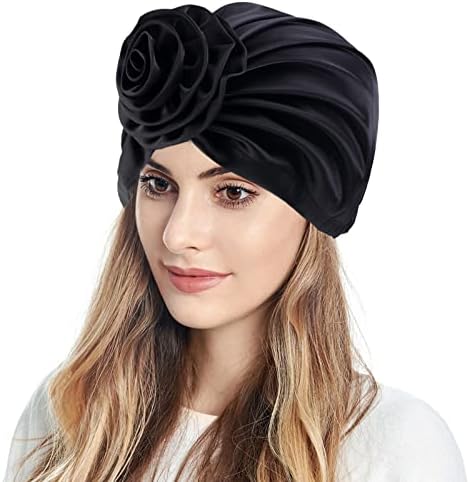 נשים כובעי גולגולת וינטג 'אביזרי בגדי חוץ אביזרים פרחי טורבן מוסלמים מצנפת מצנפת ראש צעיף עטיפת