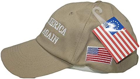 MWS 3x5 3'x5 'טראמפ לשמור על אמריקה דגל אדום ראשון והפוך את אמריקה לחאקי נהדר כובע לבן