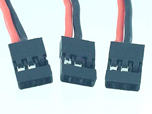 3 יחידות futaba/jr זכר לדיקני T-Plug מתאם זכר 20AWG חוט 10 סמ עבור LED RC
