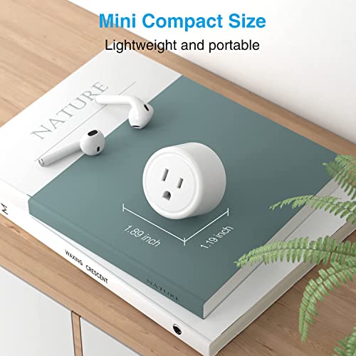 Ghome Smart Mini Plug - שקע Outlet Wifi תואם ל- Alexa ו- Google Home עם פונקציית טיימר, ETL FCC רשומה,