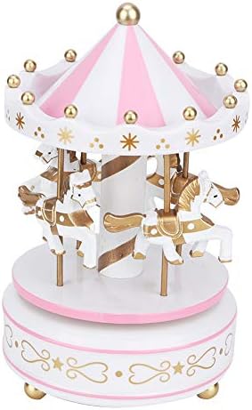 קרוסלה Qiilu Carousel Carousel Musical Mery Go עגול קופסא קופסת קרוסלה מתנה לחג המולד לחתונה יום