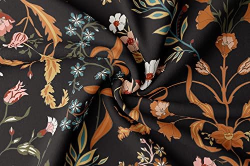 ג'וג'ו מתוק מעצב בית חווה בוהמי בוהמיאני שחור וכתום פרחי בר פרחים פרחים פרחוניים שמיכת שמיכה
