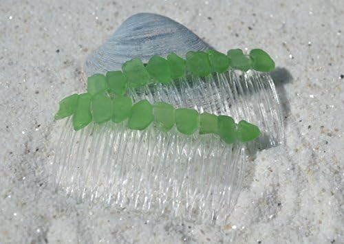 דז ' אבו עיצובים אמיתי קלי ירוק ים זכוכית שיער קומבס