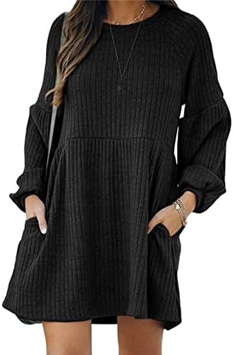 שמלות קוקטייל של נוקמופו לנשים סתיו טמפרמנט אופנה חורפית חגורה סרוגה בשמלת שרוול ארוך