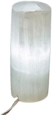 אמויסטון לבן סלניום חשמלי מנורת טבעי אבני חן גבישי אור 3-4 ק ג עם כבל הוביל הנורה גלילי 7