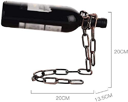 מתלה יין Whlmyh ניתן לערימה - קישוטים לאמנות ברזל יבשתית יצירתיות אורך מדף בקבוק ברונזה פשוט אורך 20 x רוחב 13.5