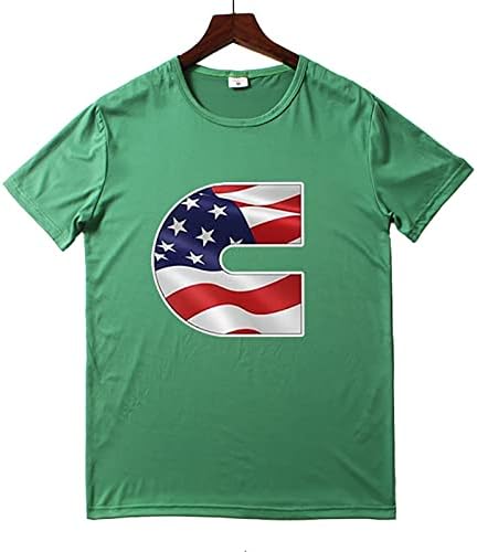 חולצות גברים בקיץ גברים גרפיקה גרפיקה חולצת טשס 3d 4 של יולי דפוס דגל דגל וינטג 'חולצות חולצה חולצת טריקו