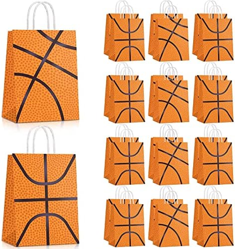 הרמו 24 יחידות כדורסל מסיבת שקיות כדורסל הווה גודי שקיות כדורסל לטפל סוכריות שקיות ספורט נושאים נייר שקיות
