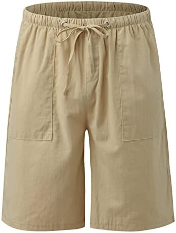 מכנסיים קצרים של מיאשוי קיץ זכר מזדמן קז'ן מוצק מכנסיים משיכת מכנסיים קצרים מכנסיים מכנסיים קצרים