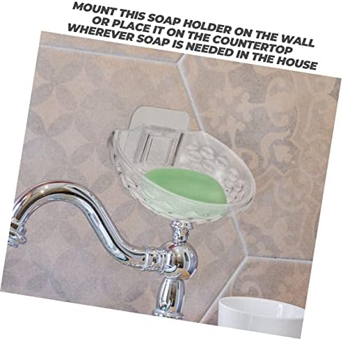 2 יחידות ברור קיר רכוב עבור אספקת מקלחת עצמי דבק ניקוז סבון קיר בר מטבח מתלה מחזיק שומר צלחת רכוב כיור מגש אמבטיה