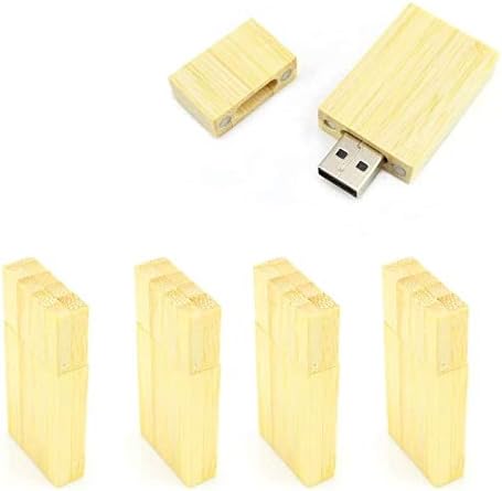 5 חבילות עץ במבוק מרובע 2.0/3.0 כונן הבזק USB כונן דיסק USB מקל עץ