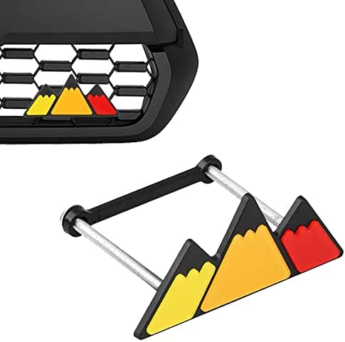 Sevnbru Tri-Color Grill Badge סמל סמל ההר סוג אוניברסלי תואם לטקומה 4runner Tundra Seckoia Highlander,