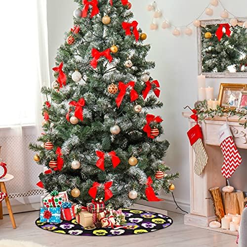 שיגואה עץ חג המולד מחצלת גולגולת פרח עץ חג המולד מחצלת עץ חג המולד עץ חג המולד חג המולד קישוטי