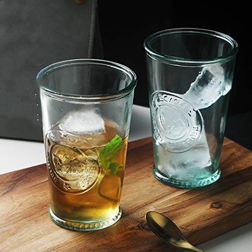 מיץ כוס בעבודת יד זכוכית מזדמן כוס מיץ בירה זכוכית קולה חלב לשתות כוס 12.5 * 8 סמ מים כלי זכוכית