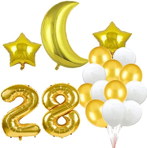 יום הולדת 28 בלון קישוטי יום הולדת 28 זהב 28 בלונים שמחים מסיבת יום הולדת 28 ציוד מספר 28 נייר כסף בלוני