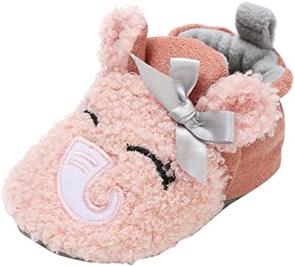 תינוקות תינוקות מידה 2 נעליים נעליים מצוירות לתינוקות בתוספת מגפי עירום חמים קטיפה אופנה לא להחליק