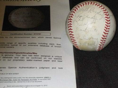 1982 צוות ינקי ניו יורק חתם על חתימה בייסבול OAL JSA LOA - כדורי בייסבול עם חתימה