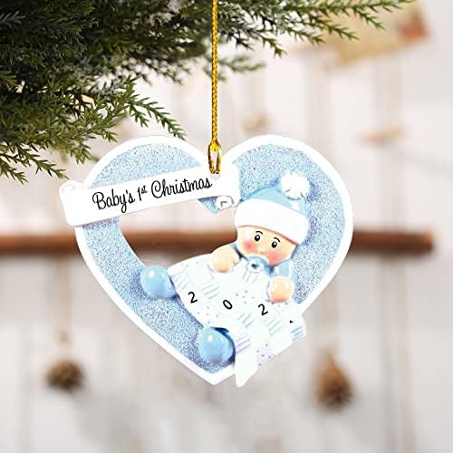 אהבה כחולה עריסה ילד מנוחה תינוקת תליון לחג המולד קישוט תלייה חרוזים קישודים