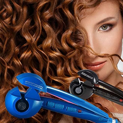 Abhi Automatic Hair Curler ומיישר עם טמפרטורה מתכווננת אנטי-סקלד 8S מחממים 360 מגהצי שיער אנטי-אנטי-נפרדים-כחול