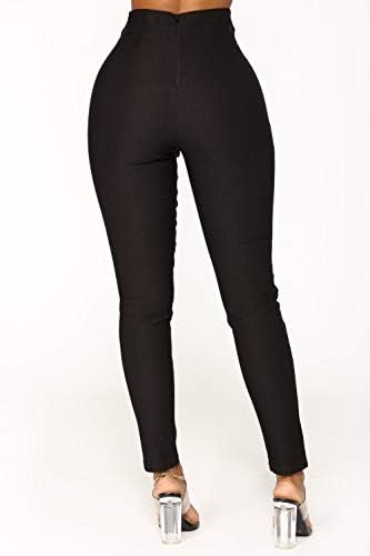 MMKNLRM מכנסיים גבוהים נשים מוצקות לנשים נמתחות עיפרון מזדמן מכנסי צבע סקסי מכנסיים למכנסיים לנשים