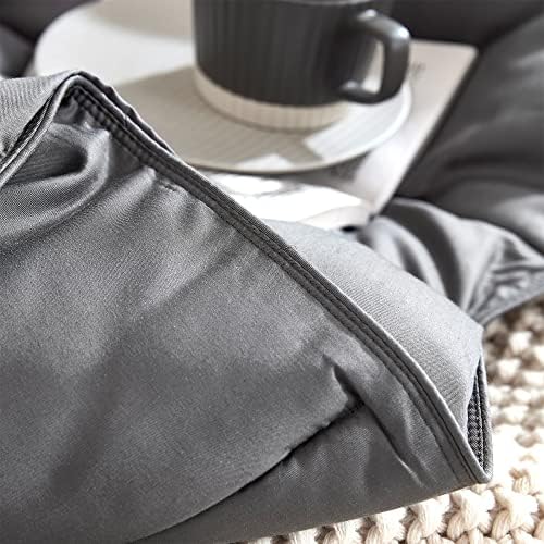 Byourbed Snorze® Cloud Comforter - Coma Envestucer® Ultra Coesy במבוק - קינג גדול מדי בפחם