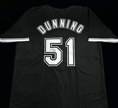 דיין דנינג חתום על חתימה עם חתימה שחורה בייסבול עם JSA COA - שיקגו ווייט סוקס קנקן - גודל XL
