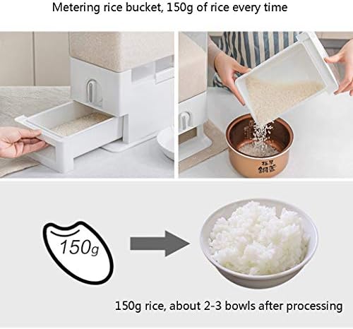 תבואה מיכל מטבח מנת אורז דלי 10 ק ג ביתי גדול-קיבולת אורז מיכל לחות הוכחה אורז תיבה עם מכסה