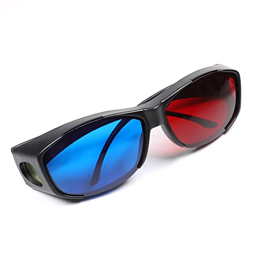 בטומשין אדום - כחול 3 משקפיים מסגרת פלסטיק שחור שרף עדשה 3 סרט משחק-שדרוג נוסף סגנון 2 יחידות