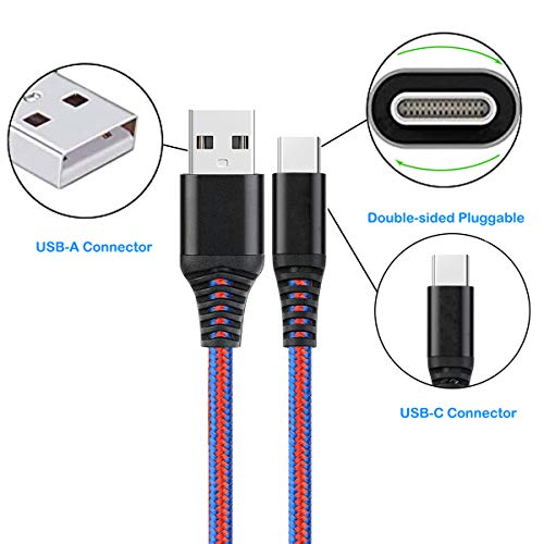 USB A עד סוג C כבל טעינה מהיר, כבל מטען באורך 10ft 10ft טעינה מהירה של מוטורולה Moto G10 G9 G8 G7 G Stylus/Power/Plus/Play/Pro,