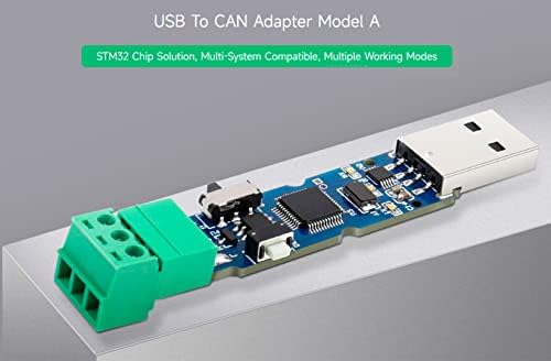WAVESHARE USB ל- CAN CAN מתאם דגם פתרון שבב STM32, יכול להגדין את הקצב Baud 5kbps ~ 1Mbp