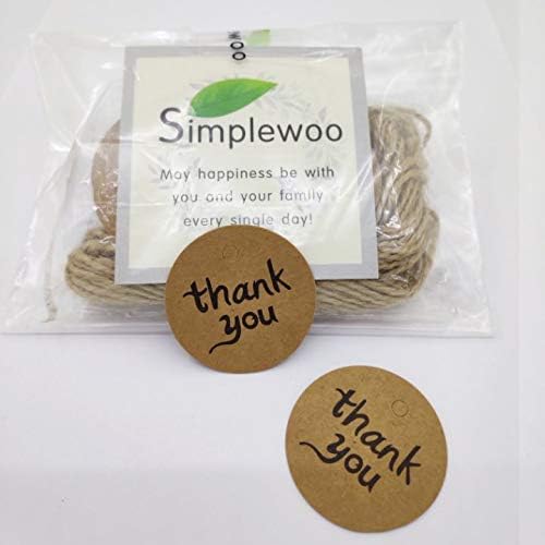 Simplewoo תודה לך תגיות מתנה לנייר 100 יחשב