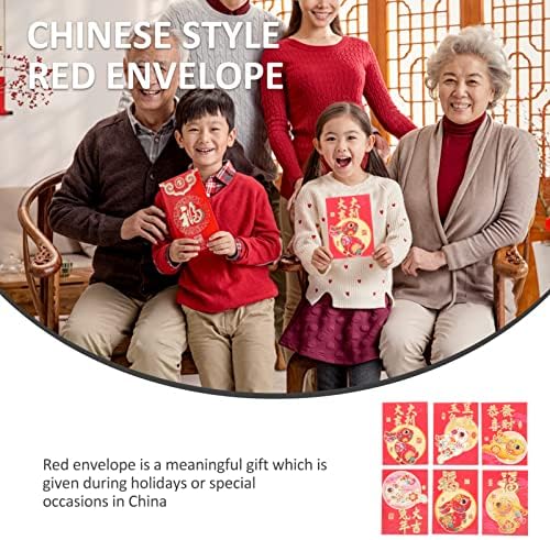 מעטפות 60 יחידות 2023 אדום מעטפות סיני מזל כסף מעטפות עם קריקטורה ארנב דפוסים הסיני חדש שנה ירח ארנב הונג