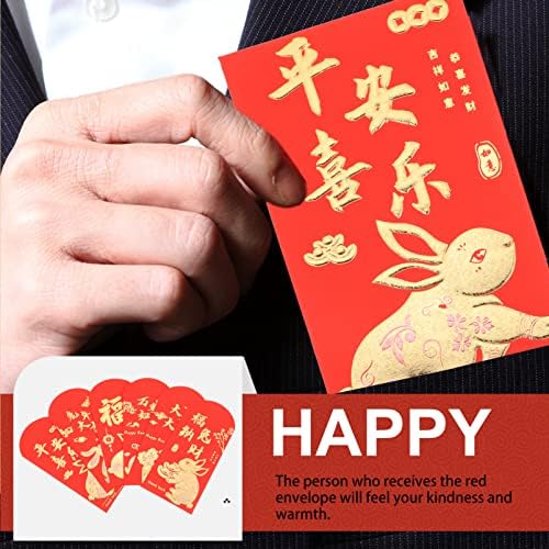 חתונה טובה 24 יחידות הסיני חדש שנה אדום מעטפות 2023 ארנב אדום מעטפות 2023 סיני אדום מעטפות 2023 ארנב אדום