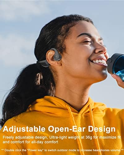 אוזניות הולכת עצם, אוזניות משודרגות באוזן פתוחה Bluetooth, IPX5 עמיד למים אוזניות הולכת עצם עצם