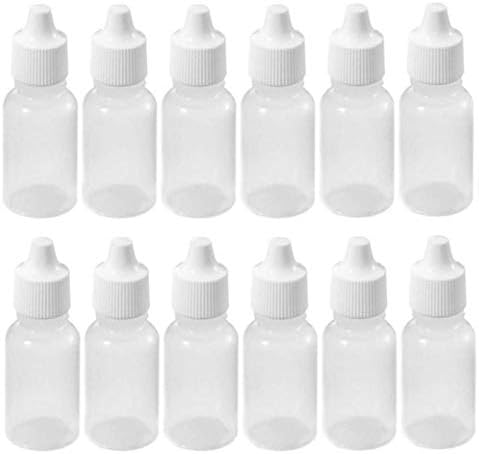 אריקווטרי 12 יחידות טפטוף מפלסטיק בקבוקי טפטוף נוזלי עיניים טפטפת דגימת דגימה של בקבוקי אריזה