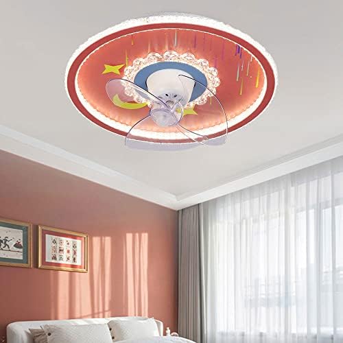 Yvamnad 360 ° סיבוב אוויר אספקת אוויר מנורת מאוורר מנורת ילדים מודרני חדר מאוורר תקרה קלה מאוורר תקרה