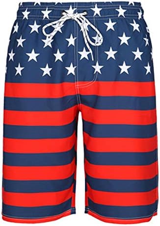 BMISEGM גברים מכנסיים קצרים קצרים אמריקאים דגל עצמאי מכנסי הדפסה של חוף ימי מכנסי הגברים גברים גברים