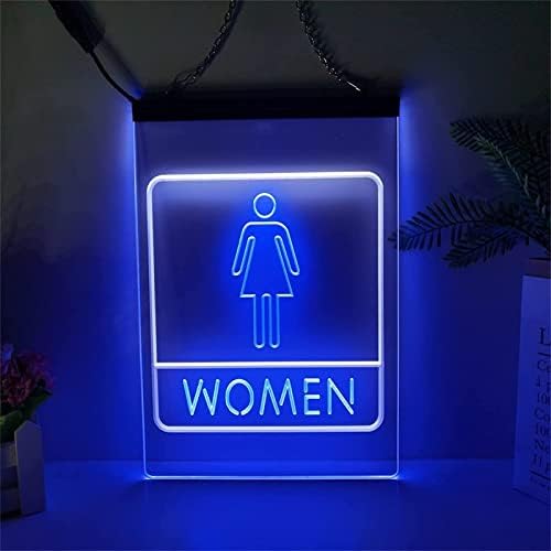 DVTEL נשים שירותים ניאון שלט LED דוגמנות אור אור אותיות זוהרות שלט לוח אקרילי ניאון אור דקורטיבי,