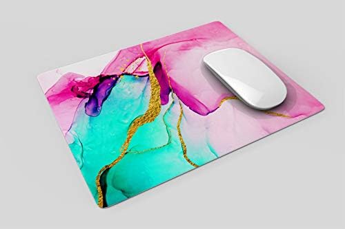 Yeuss מופשט אמנות מלבני מלבני ללא החלקה יצירתיות שקופה. צבע הדיו הוא בהיר להפליא, זוהר ושקוף כרית