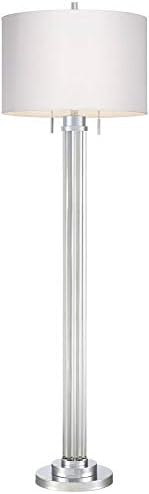 פוסיני אירו עיצוב מקצב מודרני גלאם סגנון רצפת מנורת אמנות דקו 62 גבוה מוברש ניקל קריסטל זכוכית עומד