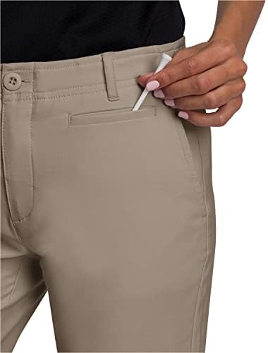 שלושה מכנסי גולף מהירים של נשים יבש של נשים, 30 אינץ '-קלים קלים 4 כיוונים, פיתול לחות, אנטי-אודור, UPF 50+