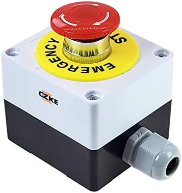 מתג לחיצת עצירה חירום של PHNT עם קופסה 22 ממ 1 לא 1 NC 10A 660V קופסה אטומה למים כפתור כפתור כפתור