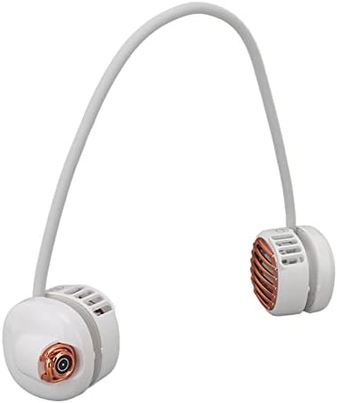 מאוורר צוואר נייד, התאמת זווית USB מטען מאוורר צוואר מאווררים כפולים ידיים אור חינם מתקפל לקניות